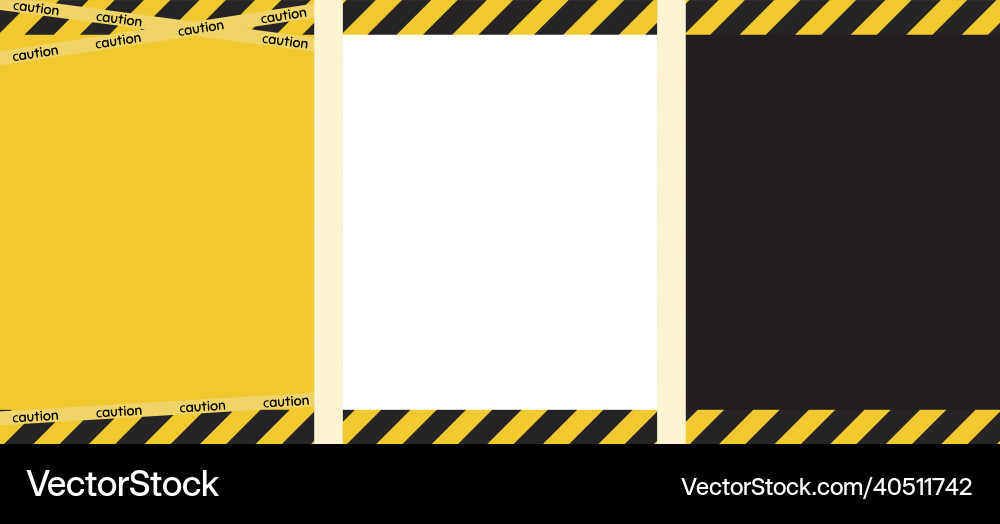 Set von Vorsicht Sicherheitsbanner schwarz gelb weiß Set von Vorsicht Sicherheitsbanner schwarz gelb weiß vektorbild