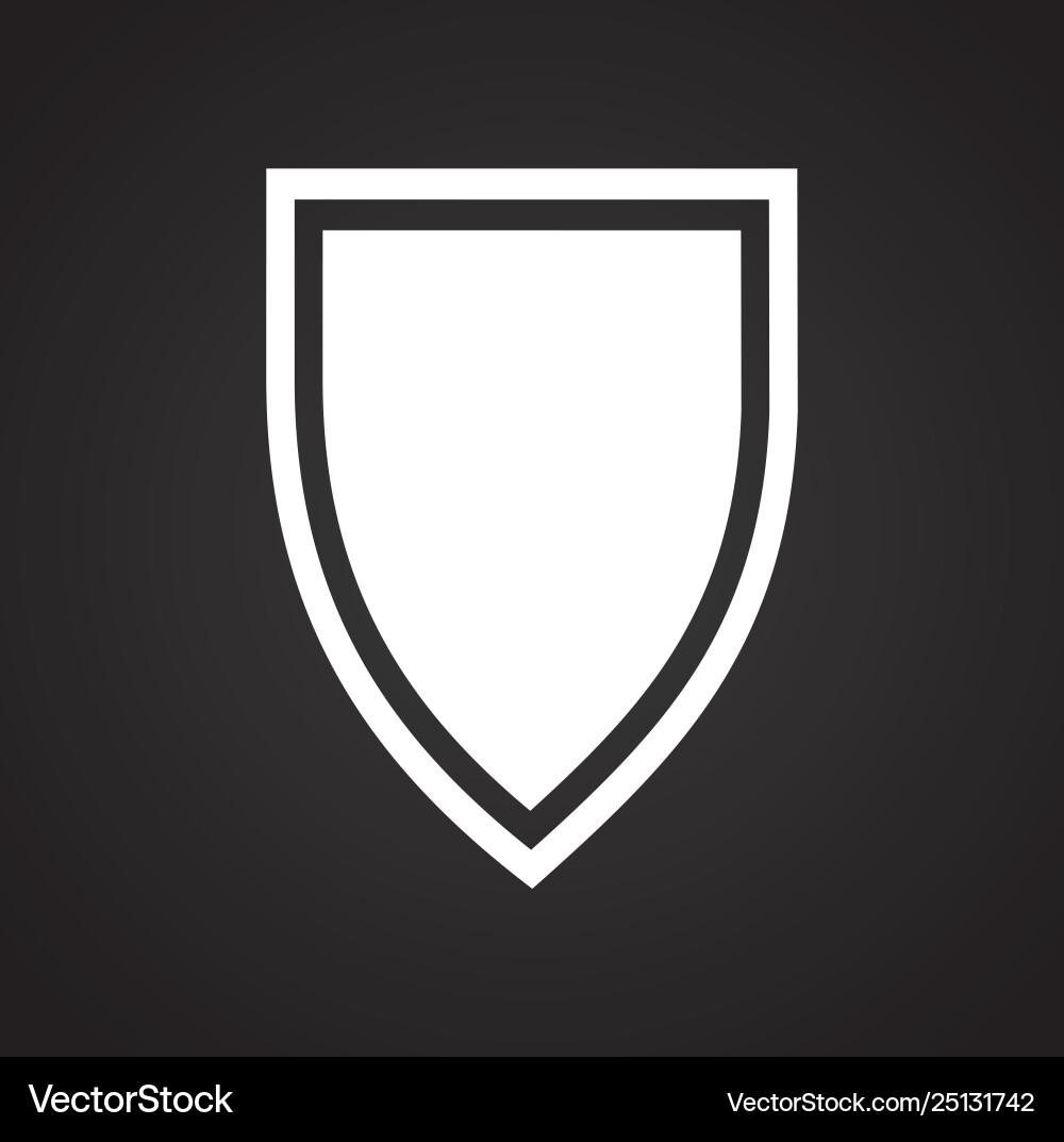 Shield icon on background for graphic and web Shield icon on background for graphic and web vector image