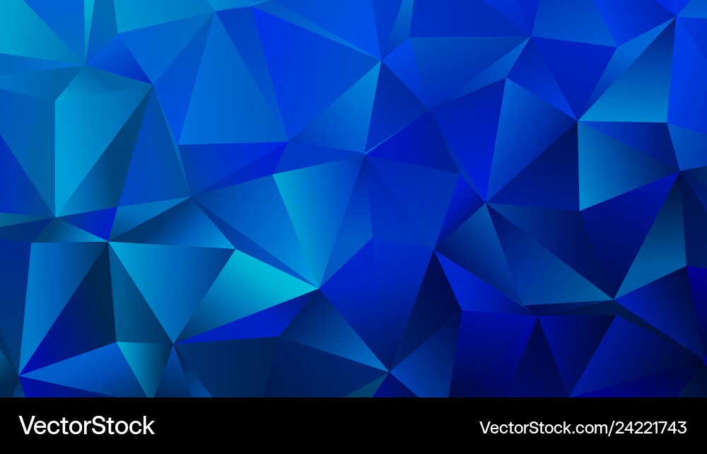 Blue hues trendy crystal polygonal backdrop design Blue hues trendy crystal polygonal backdrop design vector image