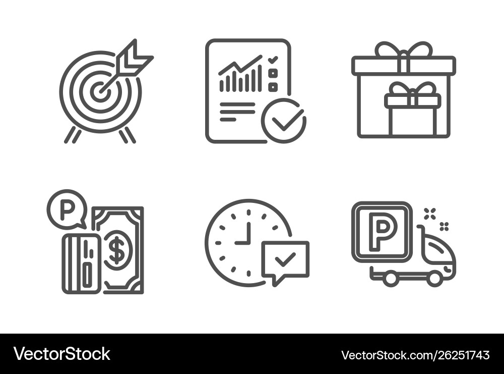 Checked calculation select alarm and parking Checked calculation select alarm and parking vector image