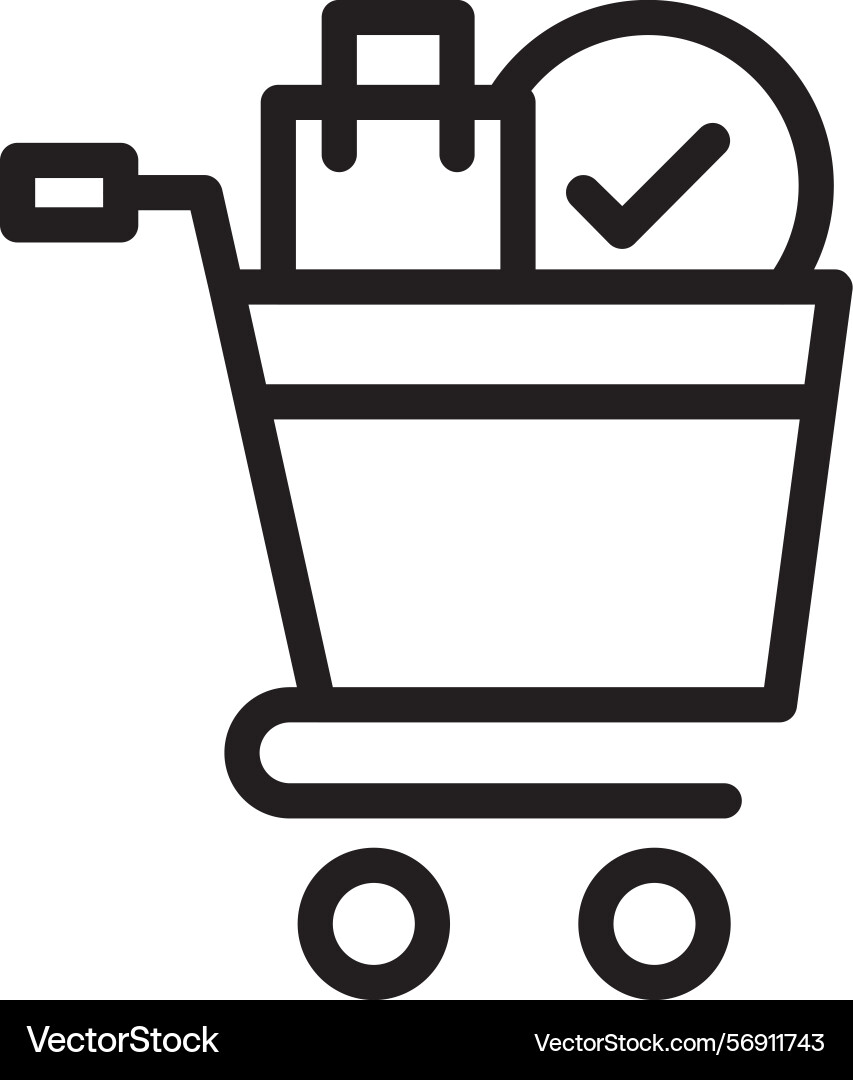 Checkout linear style icon design Vector Image
