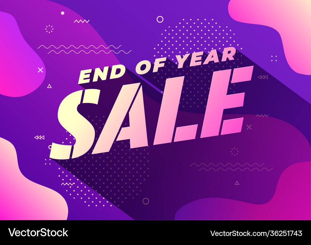End year sale banner template End year sale banner template vector image