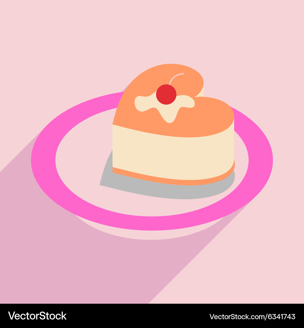 Flat with shadow icon and mobile application ice vector image