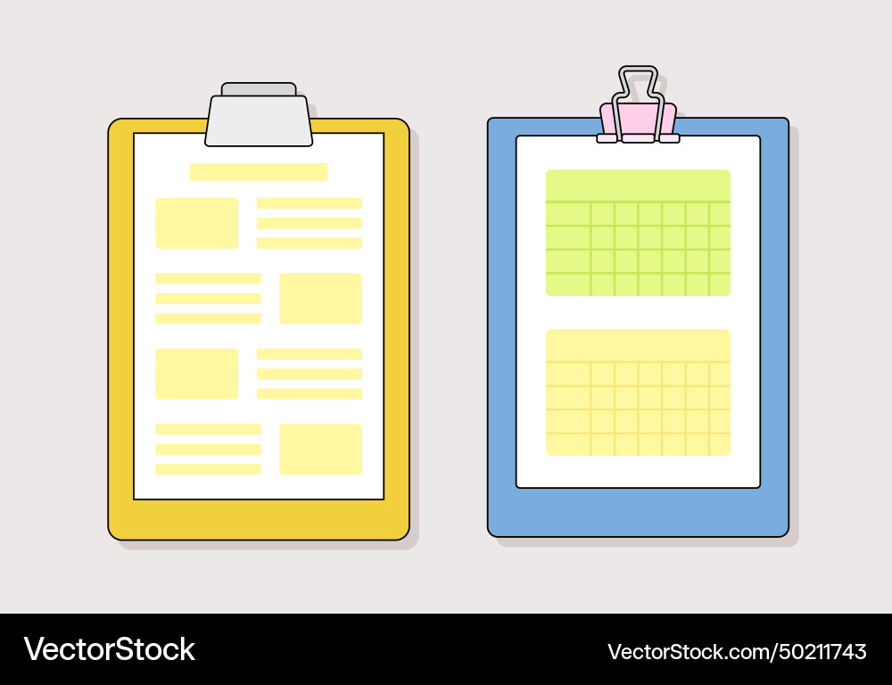 Notes pages line set Notes pages line set vector image