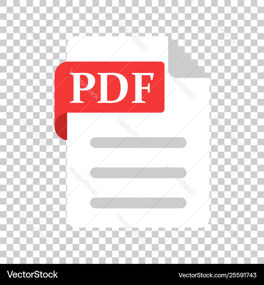 Pdf icon in transparent style document text Pdf icon in transparent style document text vector image