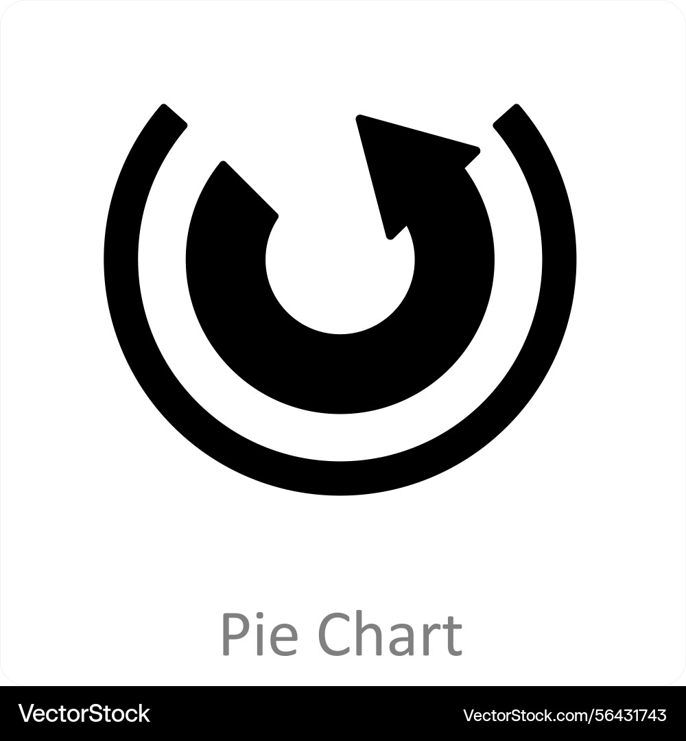 Pie chart and data icon concept vector image