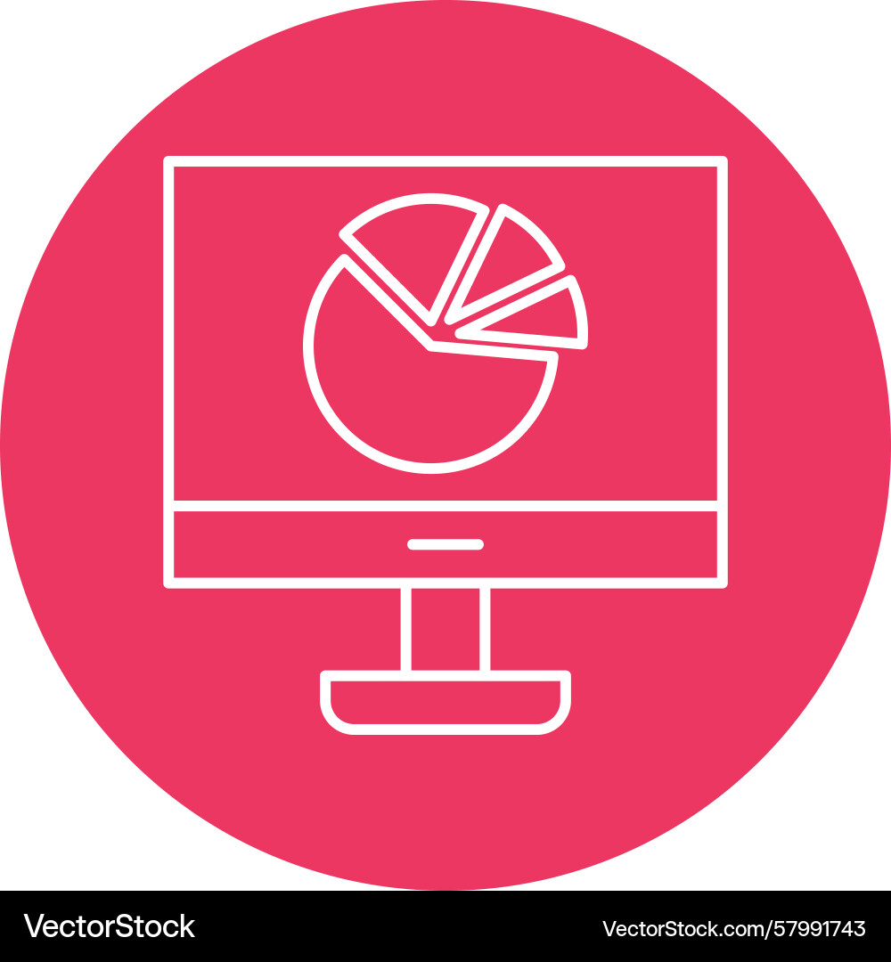 Pie graph line multi circle Vector Image
