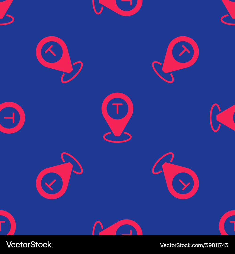 Red map pointer with taxi car icon isolated Red map pointer with taxi car icon isolated vector image