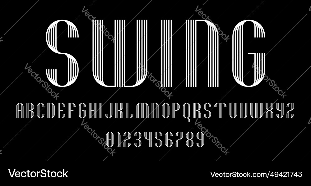Set of alphabets font letters and numbers Vector Image
