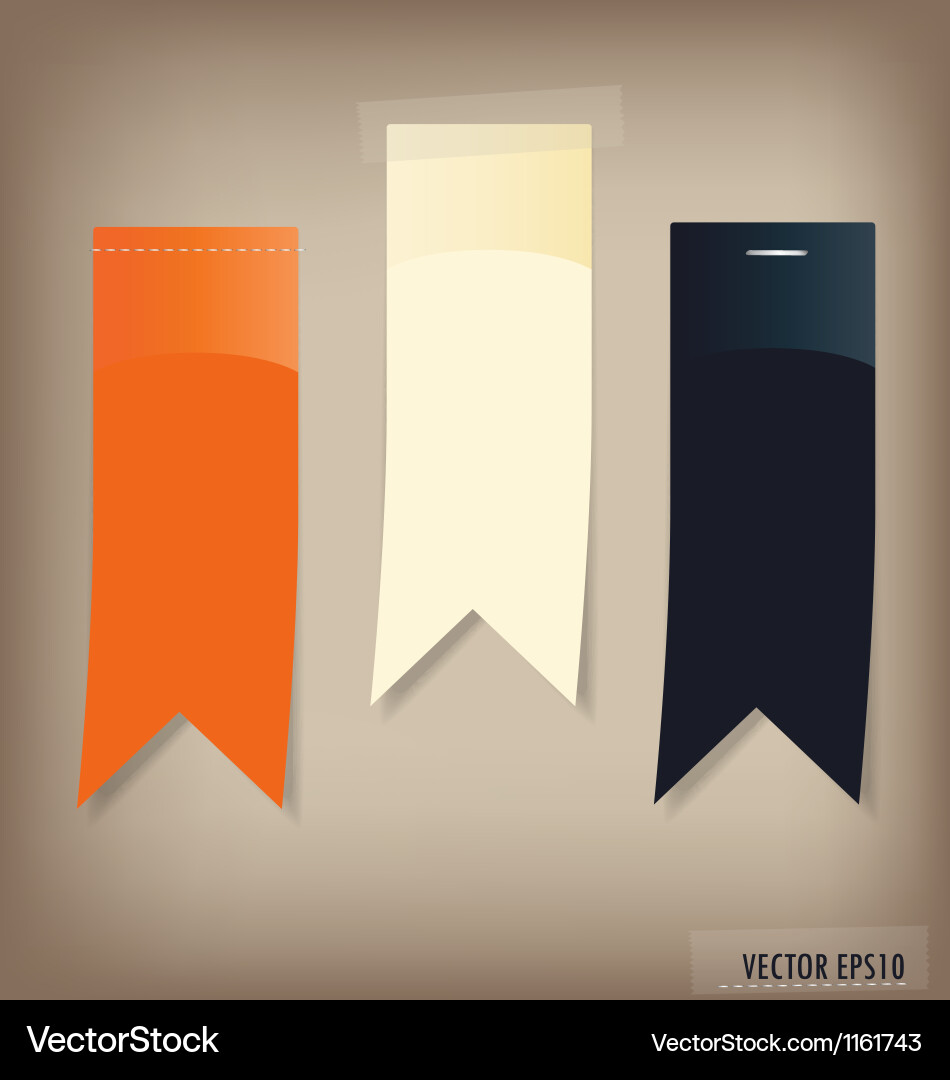 Set of labels with place for text vector image