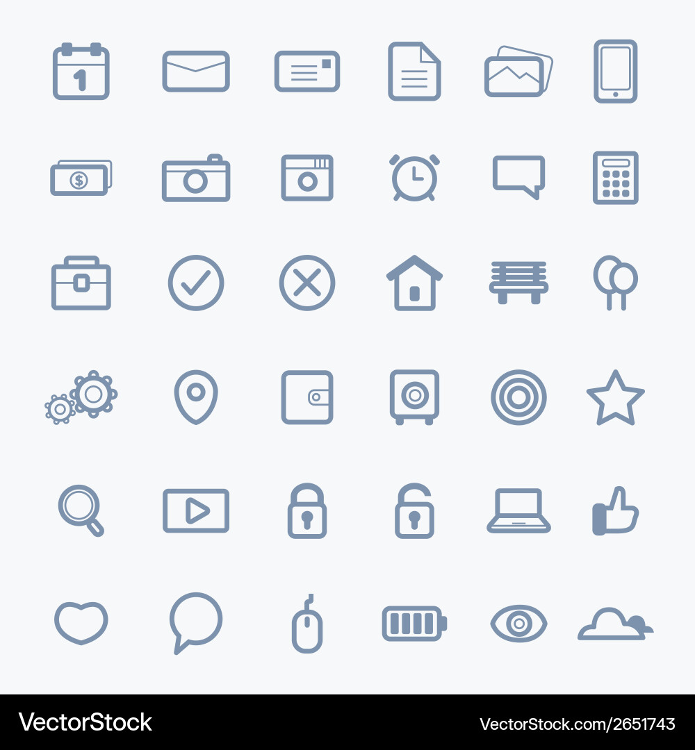 Set of web icons vector image