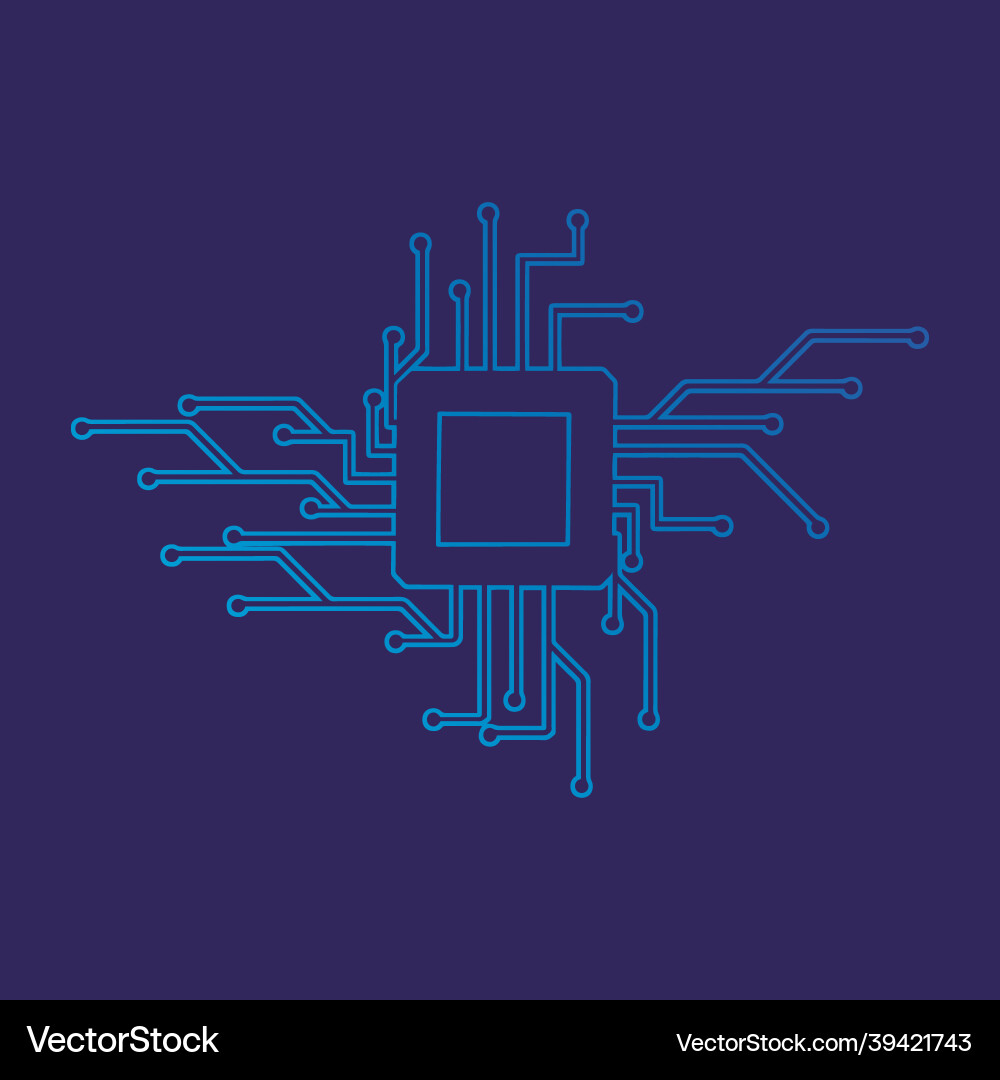 Technology circuit board tree pattern concept vector image