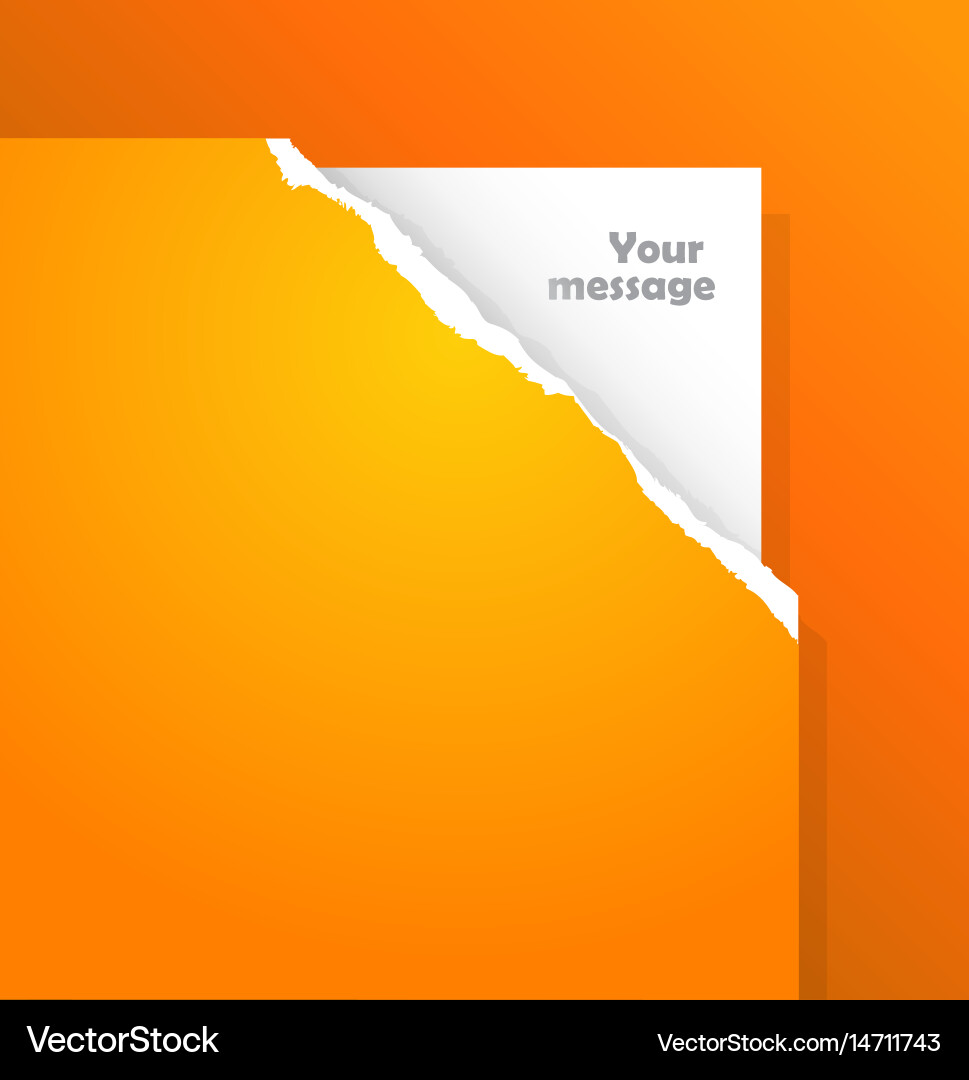 Torn paper with place for your own text Vector Image