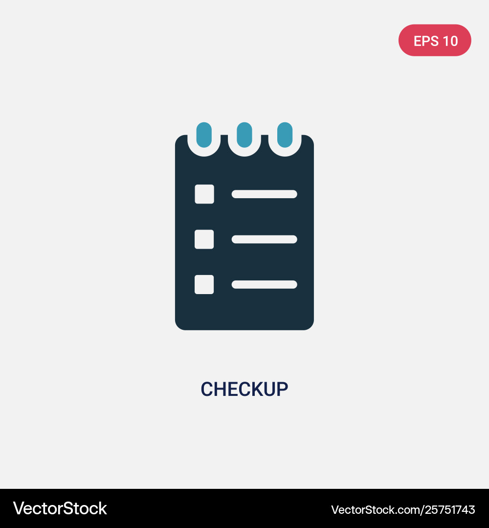 Two color checkup icon from user concept isolated Two color checkup icon from user concept isolated vector image