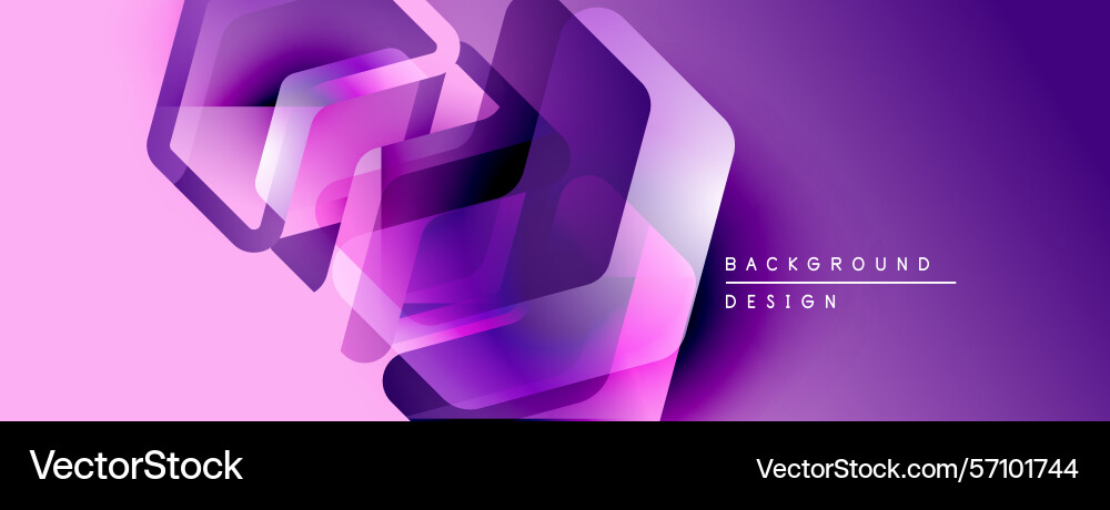 Abstract geometric shapes overlap creating Vector Image