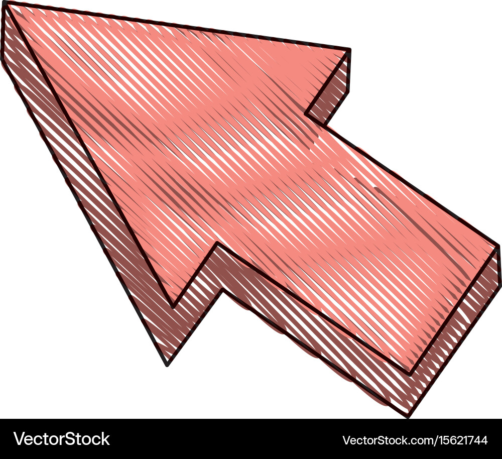 Arrow cursor direction pointer click vector image