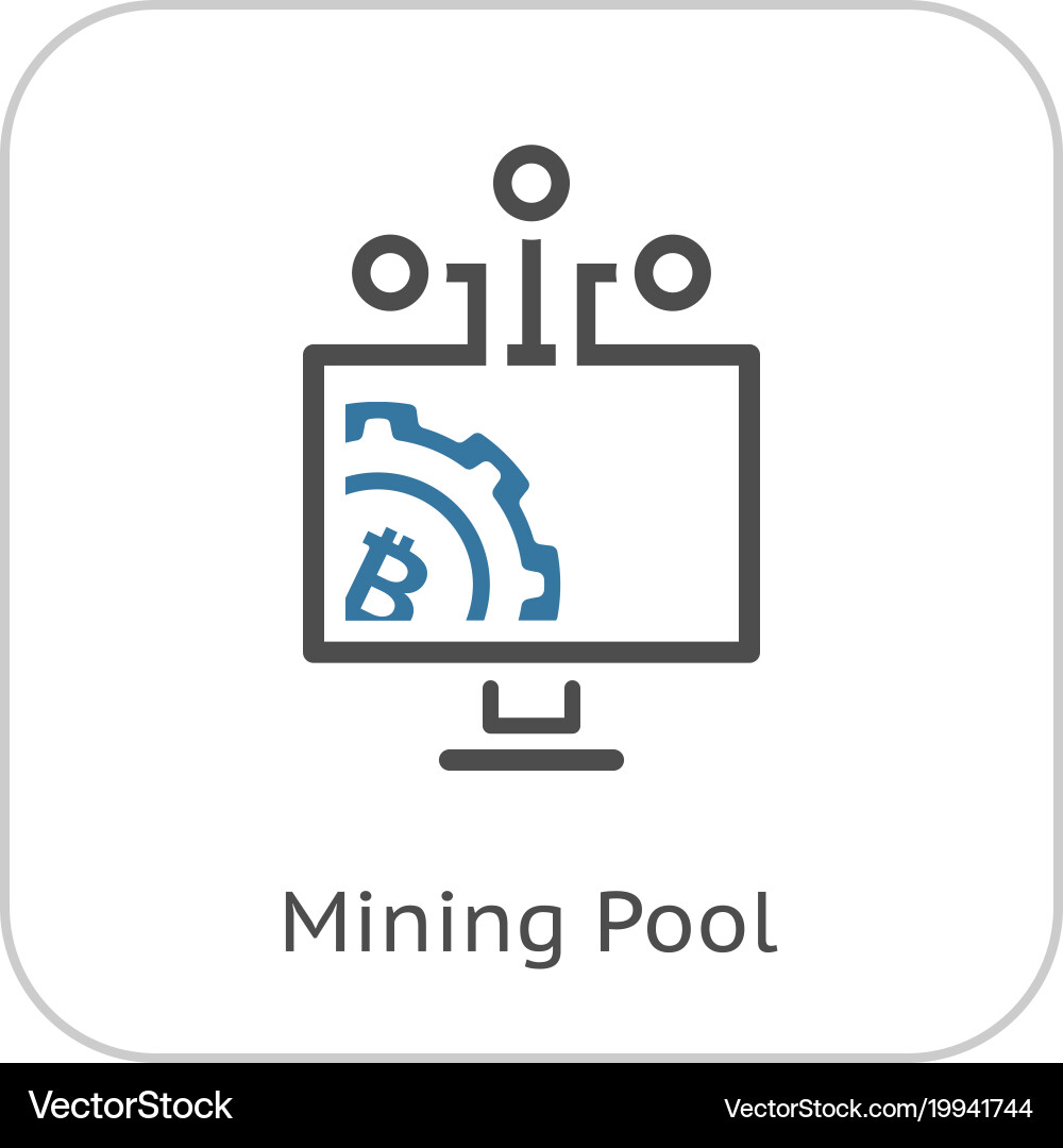 Bitcoin mining pool icon – Royalty-Free Vector | VectorStock