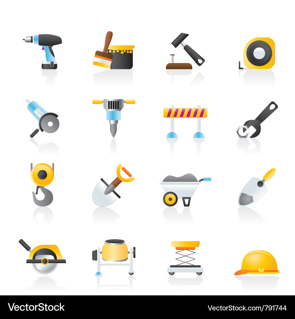 Construction & Building Icons Vector Image