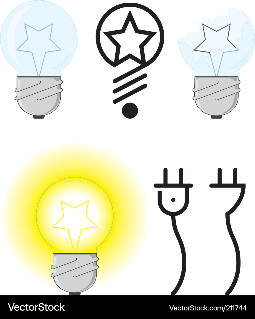 Electric Lamp with Cord Vector Image