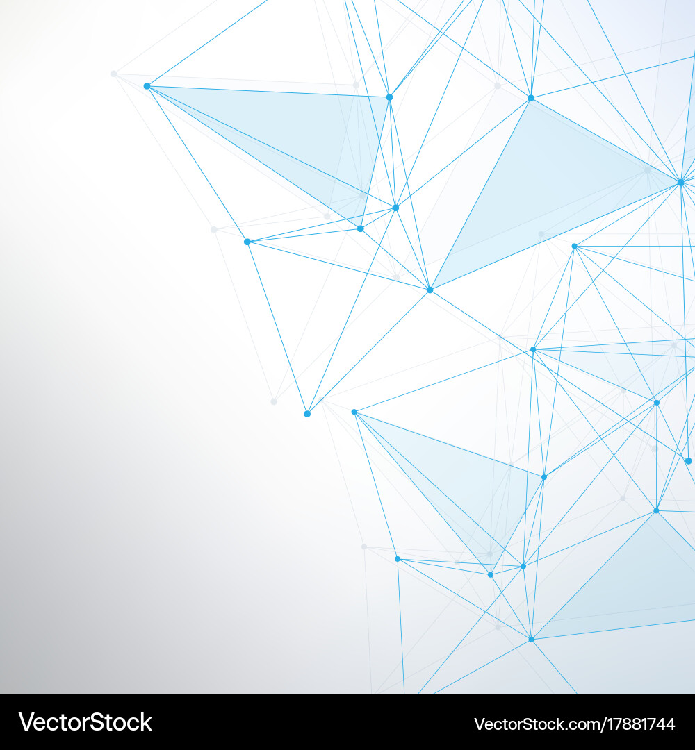 Geometric abstract background with connected line Vector Image