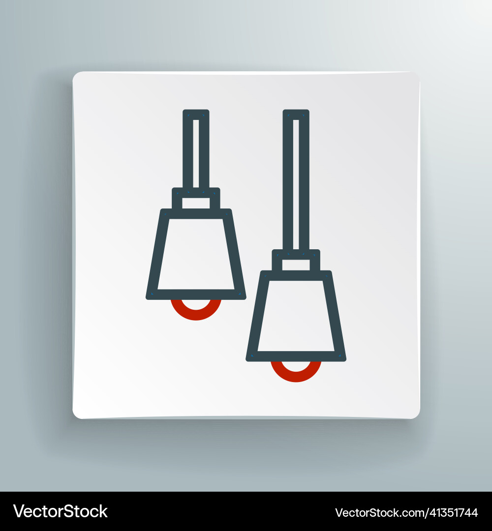 Line library bookshelf icon isolated on white Vector Image