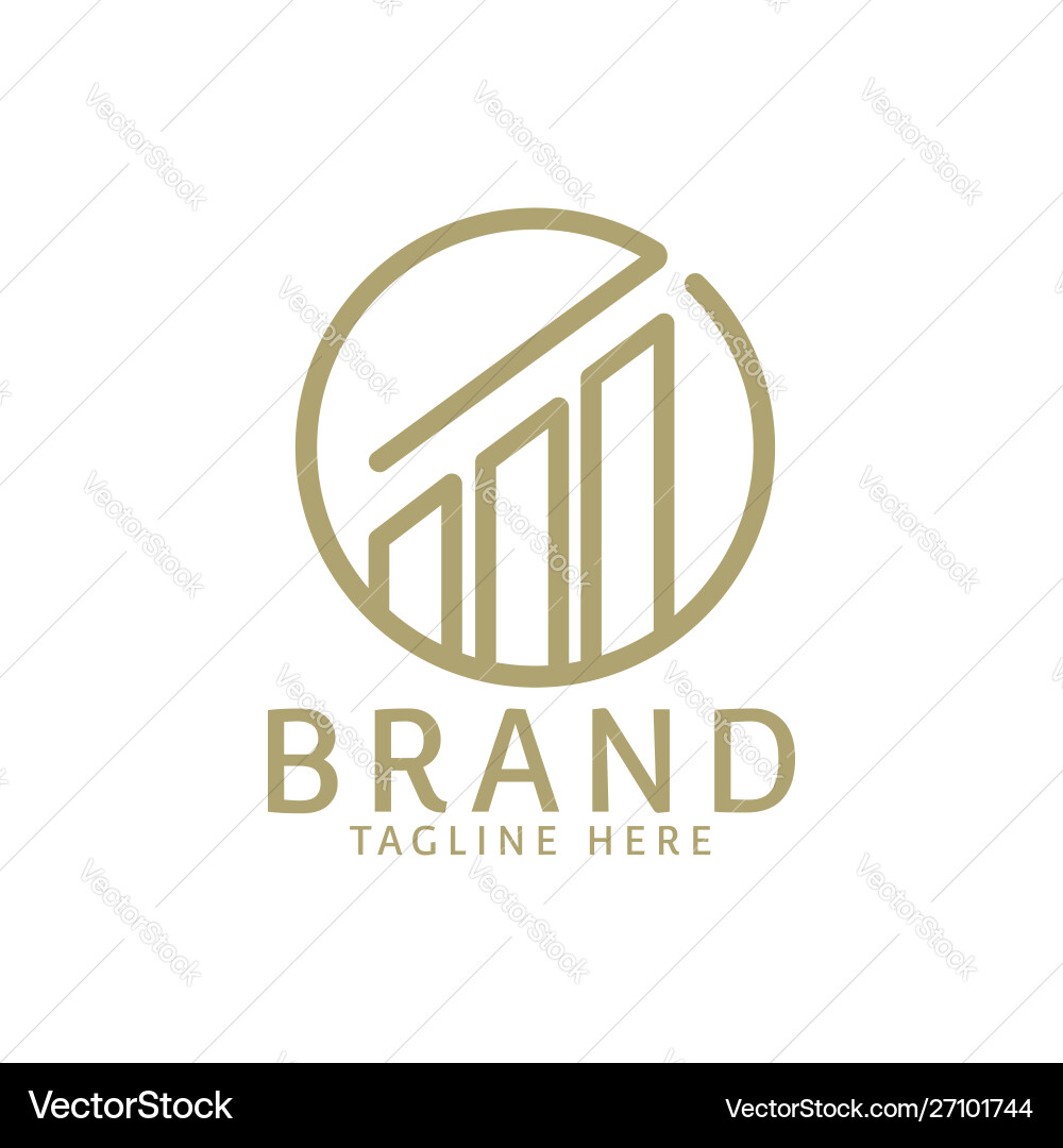 Minimalist and fancy round data line business Vector Image