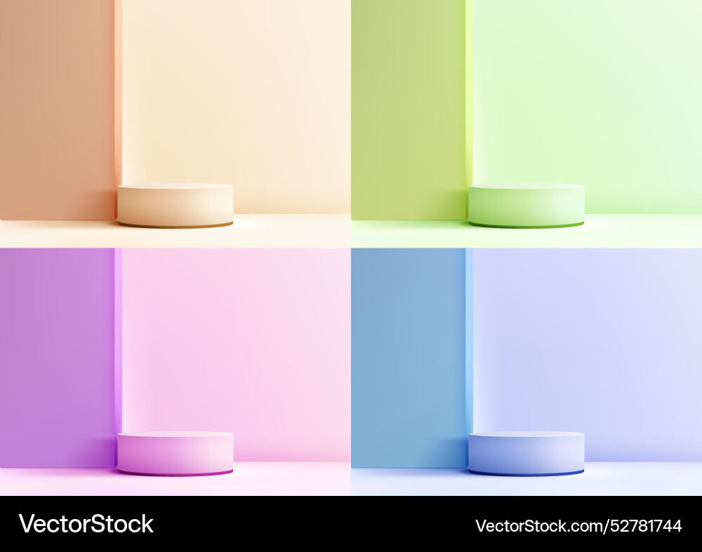 Pastel 3d podium vor der Wand einfach Pastel 3d podium vor der Wand einfach vektorbild