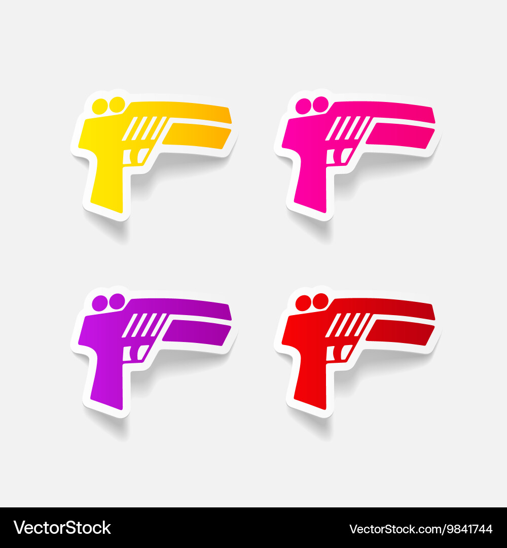 Realistic design element gun game Vector Image