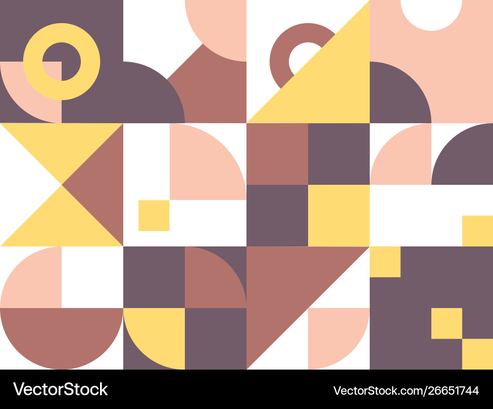 Retro Geometric Shapes Background Vector Image