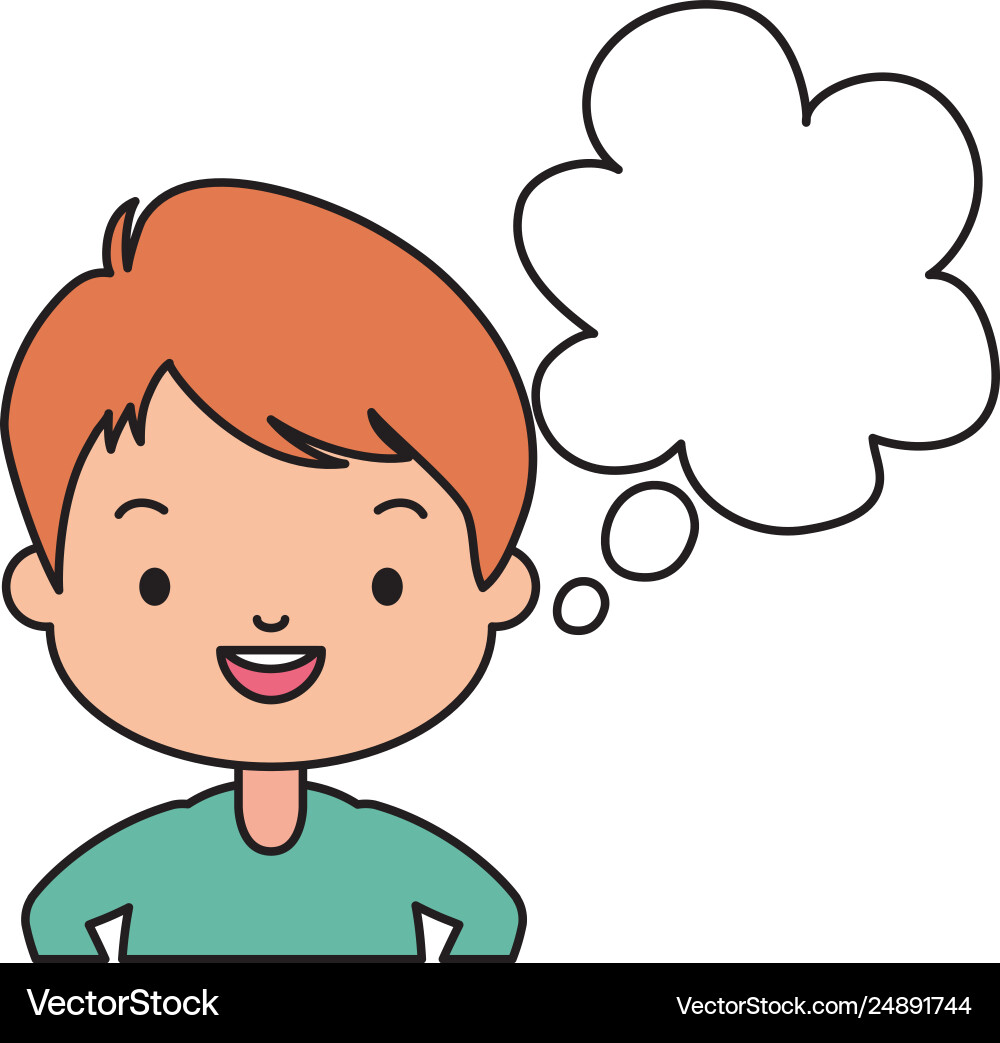 School boy speech bubble Royalty Free Vector Image