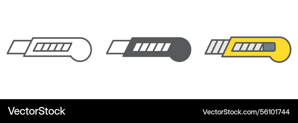 Schreibmesser Icon Sammlung Werkzeug und Reparatur Schreibmesser Icon Sammlung Werkzeug und Reparatur vektorbild