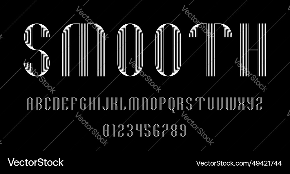 Set of alphabets font letters and numbers Vector Image