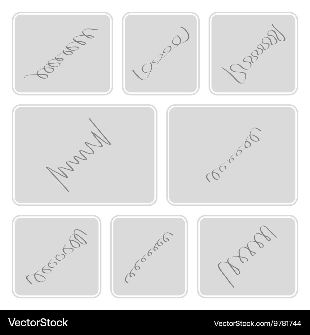 Set of monochrome icons with springs Vector Image