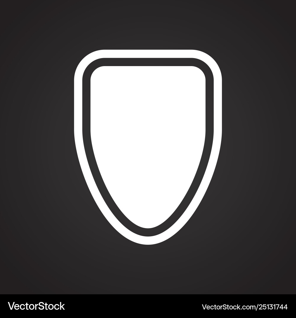 Shield icon on background for graphic and web Shield icon on background for graphic and web vector image
