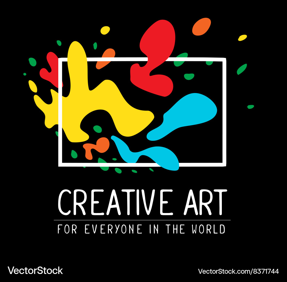 Simple white rectangular frame within col vector image