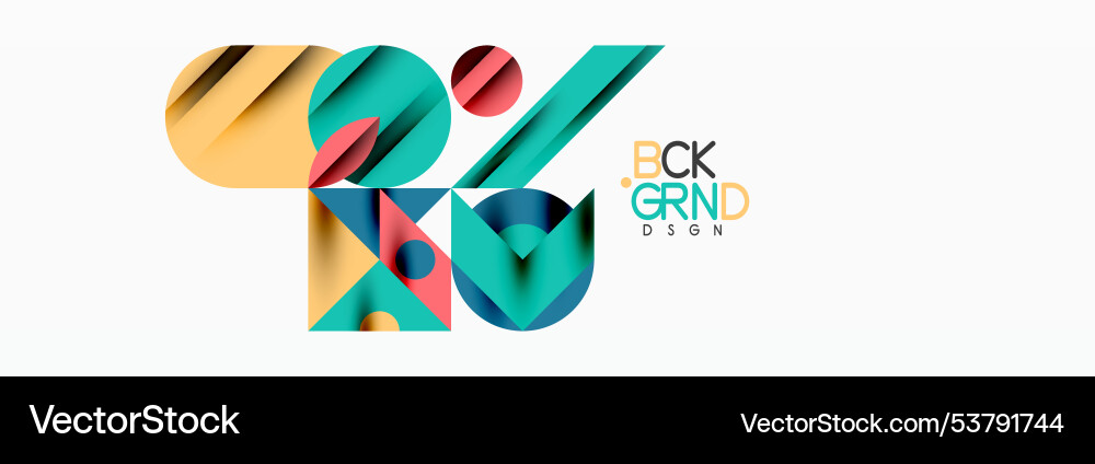 Trendy triangles lines round elements and circles Vector Image