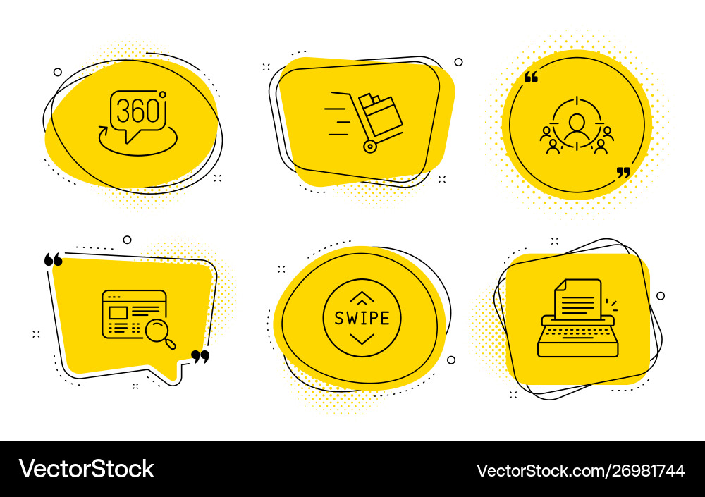 Website search swipe up and business targeting Website search swipe up and business targeting vector image