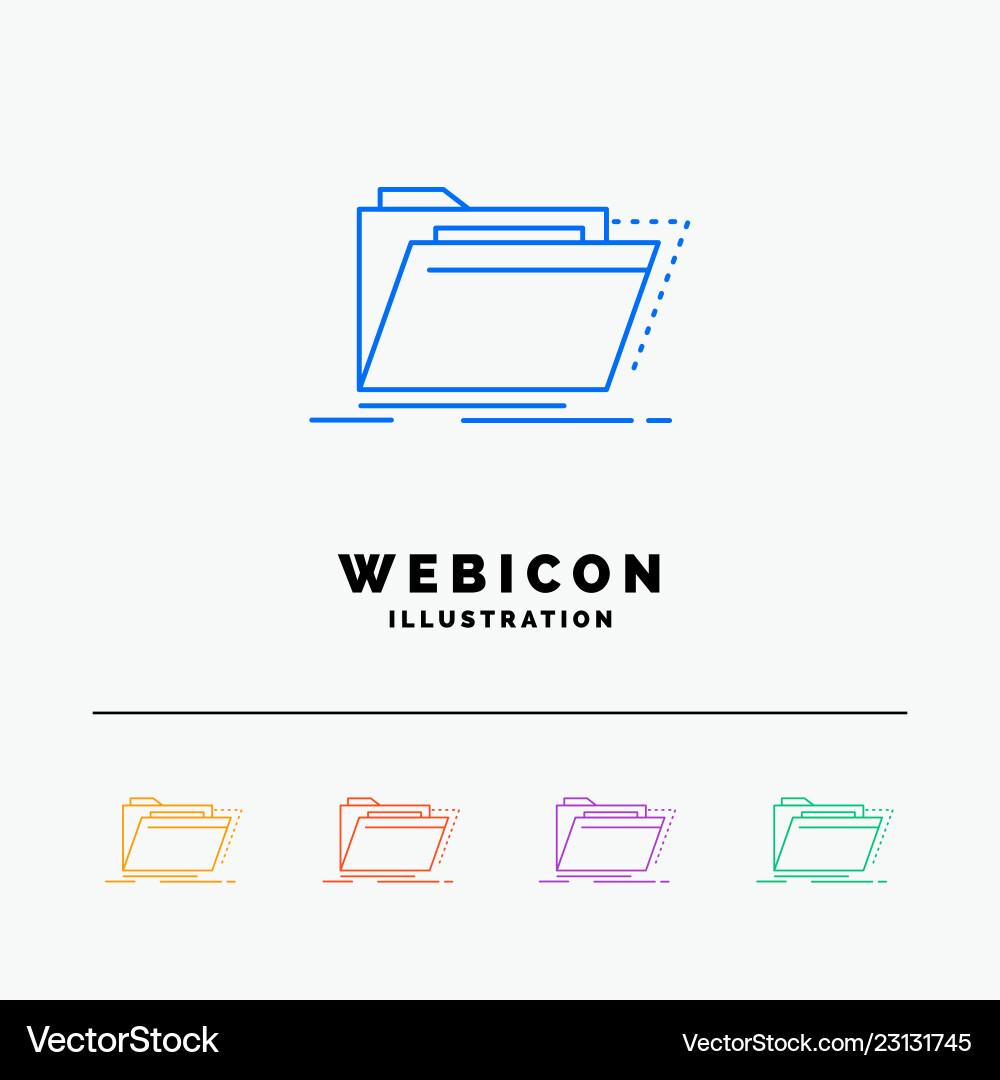 Archive catalog directory files folder 5 color Archive catalog directory files folder 5 color vector image