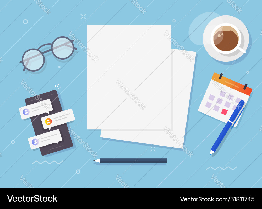 Blank empty paper sheet document for copy space Blank empty paper sheet document for copy space vector image
