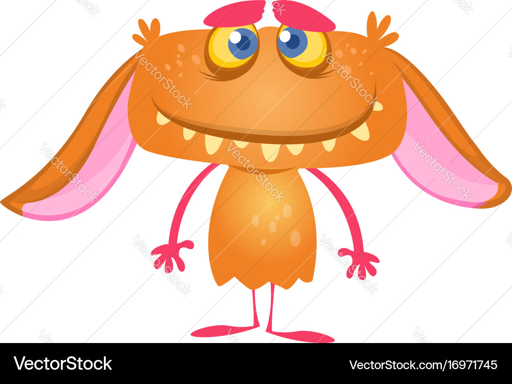 Cartoon Monster with Large Ears Vector Image