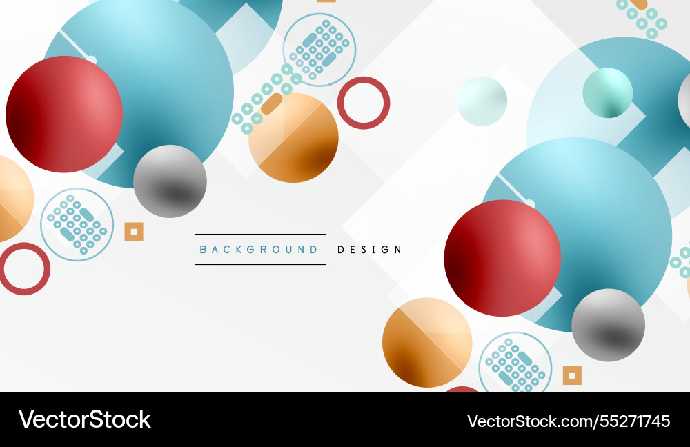 Circles and elements geometric abstract background Circles and elements geometric abstract background vector image