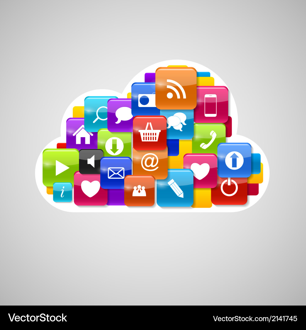 Cloud computing icon Vector Image