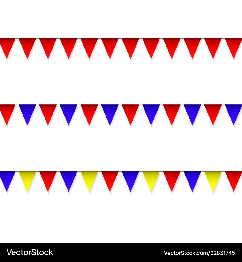 Garland with colorful pennants Garland with colorful pennants vector image