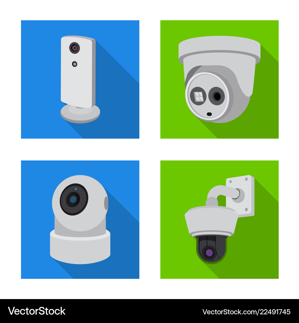 Isolated object of cctv and camera symbol Vector Image