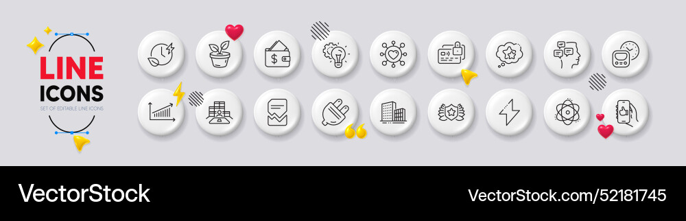 Like app card and metro line icons for web Like app card and metro line icons for web vector image