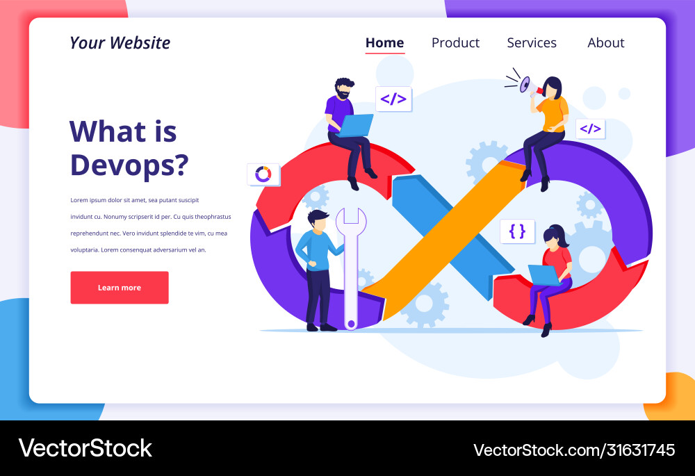 Programmers at work concept software development Programmers at work concept software development vector image