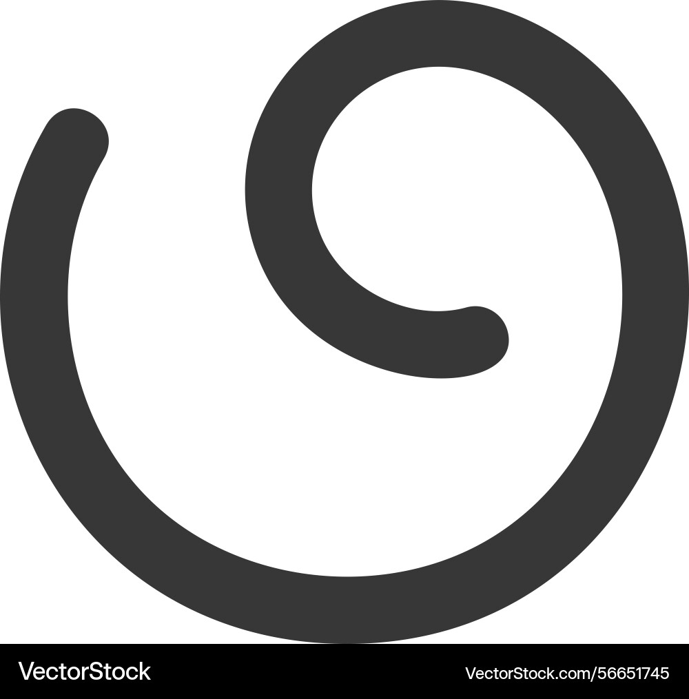 Rounded squiggle curly line design vector image