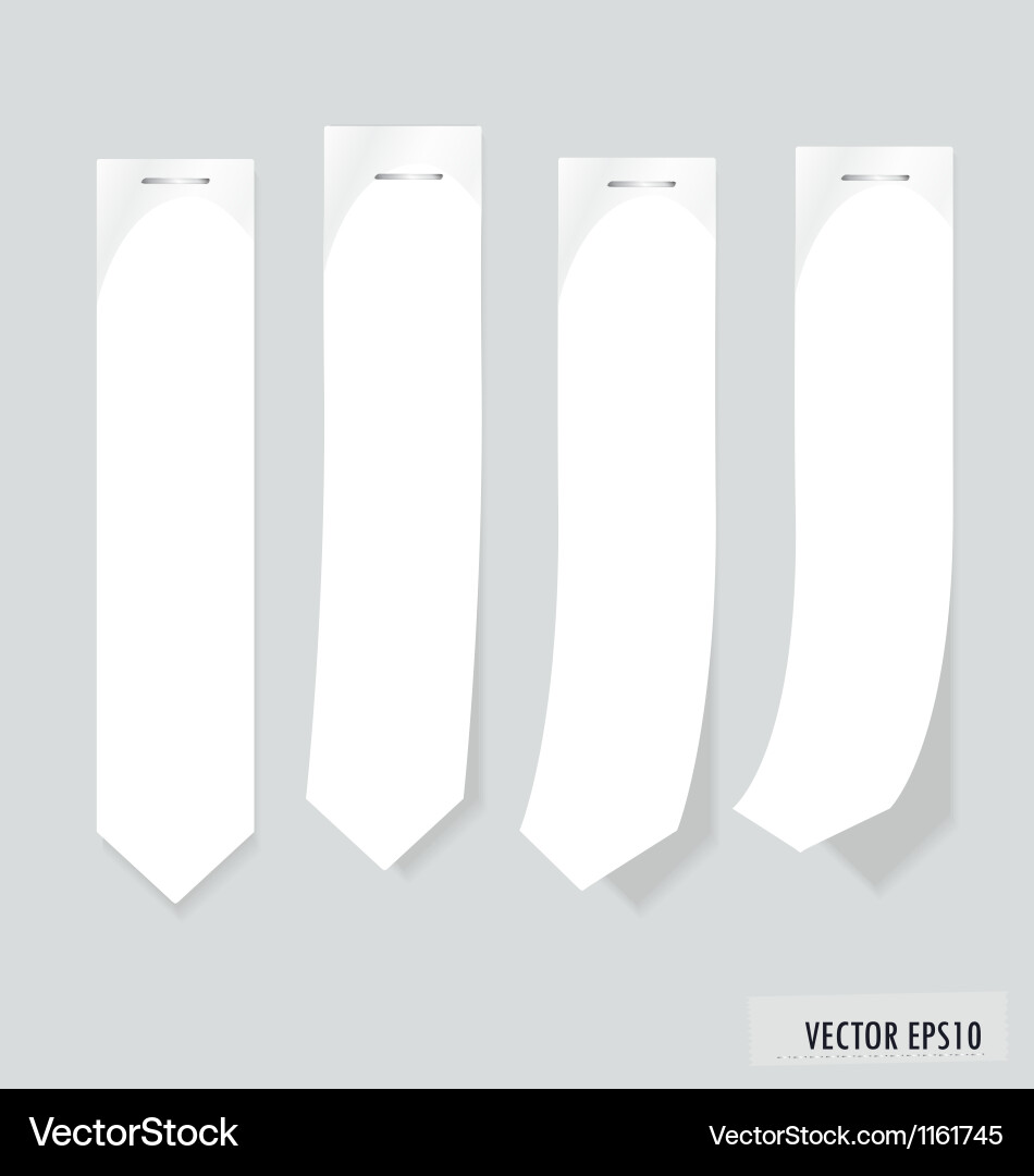 Set of labels with place for text vector image