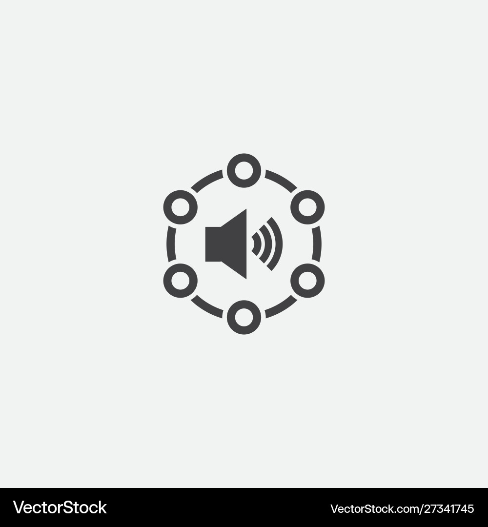 Voice user interface base icon simple sign vector image