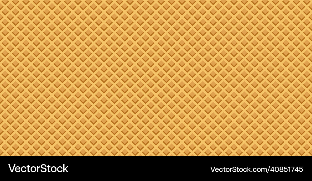 Waffle texture seamless pattern wafer background vector image